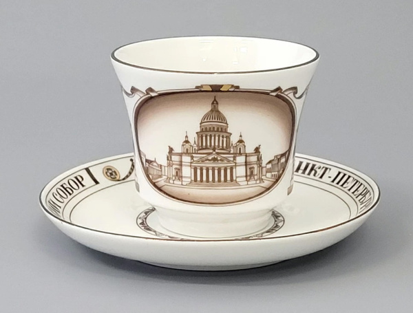 Чашка с блюдцем чайная 220 мл, Исаакиевский собор (Банкетная), Императорский фарфоровый завод (ИФЗ) 81.14849.00.1