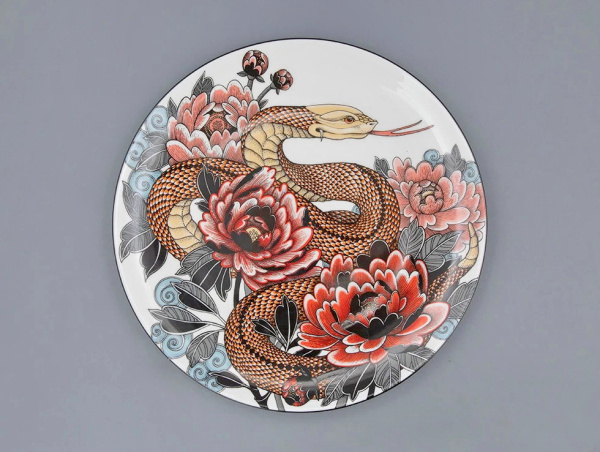 Тарелка декоративная 310 мм TATTOO Serpenta, форма Восточная, Императорский фарфоровый завод (ИФЗ) 81.32801.00.1