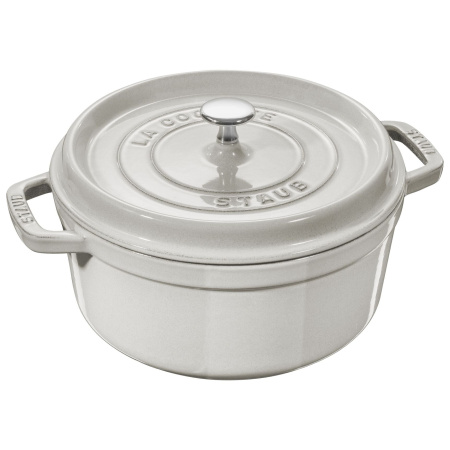 Кокот круглый STAUB 24 см, 3,8 л, белый трюфель (11024107)