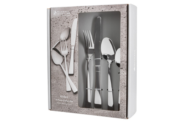 Набор столовых приборов на 4 персоны, 16 предметов, серебристый, Arden, Maxwell & Williams Набор столовых приборов на 4 персоны, 16 предметов, серебристый, Arden, Maxwell & Williams