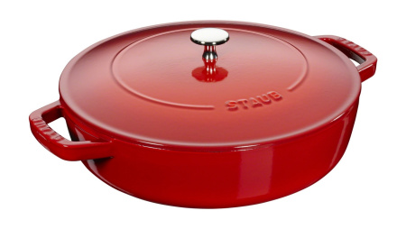 Сотейник чистера с чугунной крышкой, 28 см, 3,7 л Staub Chistera, вишневый (12612806)