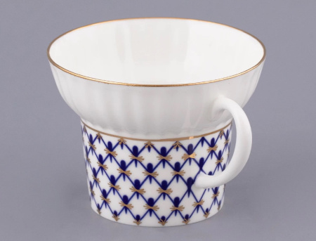 Чашка с блюдцем Кобальтовая сетка (Волна) 155 мл, Императорский фарфоровый завод (ИФЗ) 81.14575.00.1