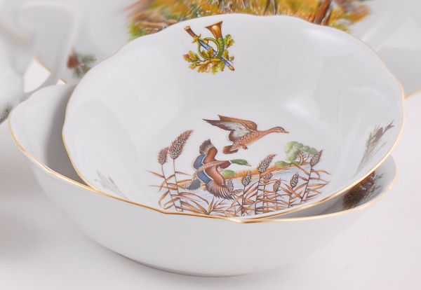 Набор салатников на 6 персон 7 предметов, Охота Мэри Энн 03161416-0363, Leander