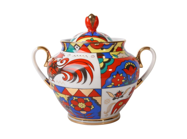 Сахарница Народные узоры (Весенняя), Императорский фарфоровый завод (ЛФЗ) 80.60811.00.1