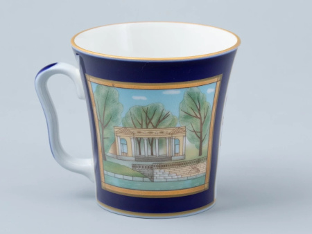 Бокал с Блюдцем Ленинградский, Порфировая ваза, 360 мл, Императорский фарфоровый завод 81.31477.00.1