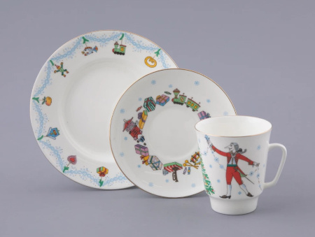 Комплект кофейный 3 предмета Щелкунчик (Майская) Императорский фарфоровый завод (ЛФЗ) 81.18006.00.1