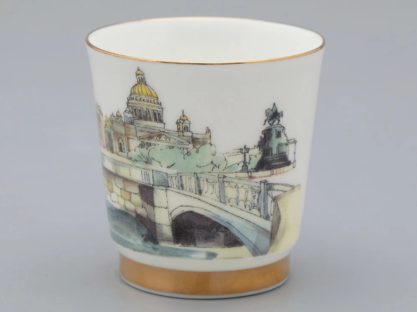 Подарочный набор стопок ИФЗ Виды Санкт-Петербурга (форма Сувенирная 1) 70 мл, Императорский фарфоровый завод 81.31737.00.1