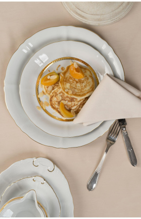 Набор тарелок на 6 персон 18 предметов, Золотой кант Соната 07160119-1239, Leander