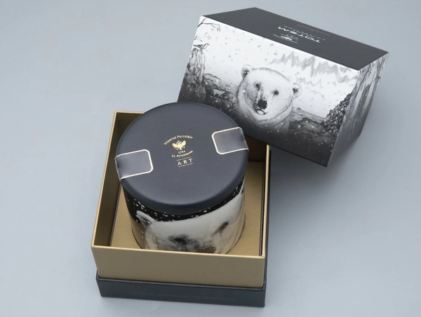 Подарочный набор Свеча ароматическая Тотем Медведь, аромат Черный перец, Императорский фарфоровый завод 81.31597.00.1