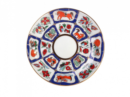 Сервиз чайный ИФЗ Русский лубок 20 предметов (Тюльпан), Императорский фарфоровый завод (ЛФЗ) 81.20958.00.1