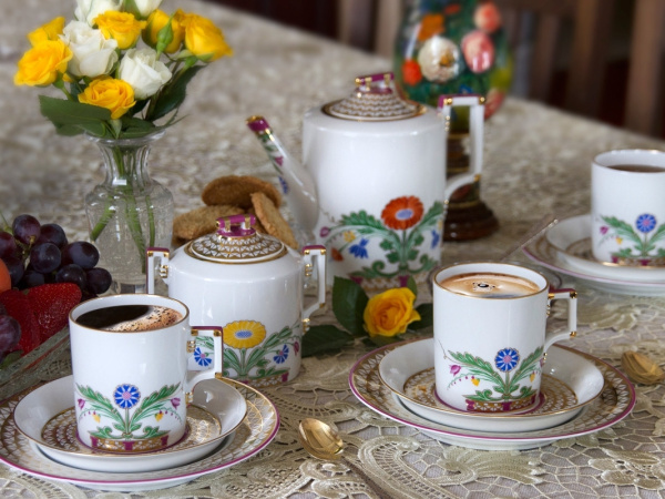 Сервиз чайный Замоскворечье (мет) 20 предметов (Гербовая), Императорский фарфоровый завод (ИФЗ) 81.23947.00.1