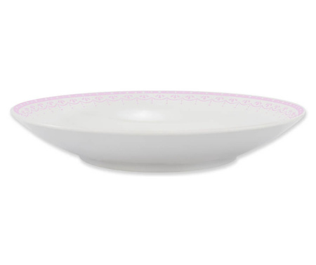 Набор тарелок на 4 персоны 12 предметов Хюгге Розовые узоры 71160120-327A, Leander