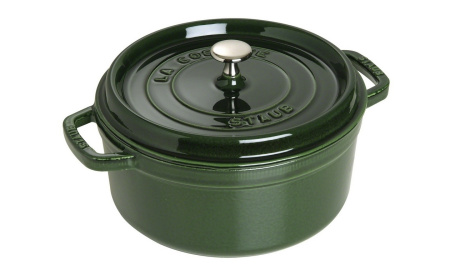 Кокот круглый 28 см 6,7 л, Staub, зеленый базилик (1102885)