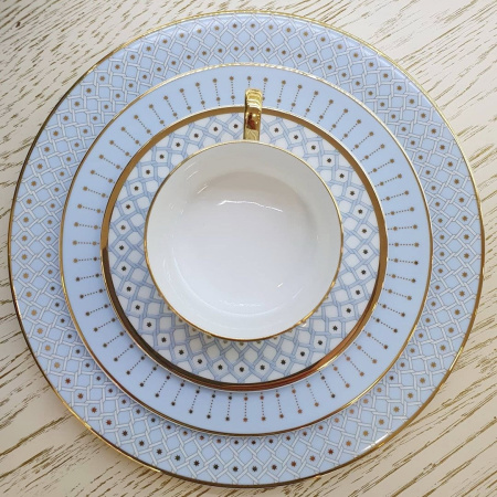 Тарелка плоская 270 мм ИФЗ Азур 2 (Стандартная 2) Императорский фарфоровый завод 80.93397.00.1