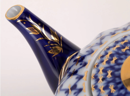 Чайник заварной 600 мл Кобальтовая сетка (Тюльпан), Императорский фарфоровый завод (ИФЗ) 80.00231.00.1