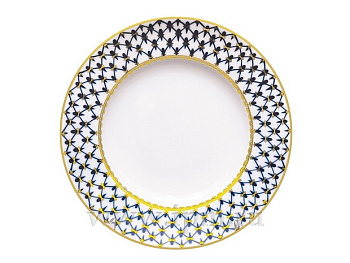 Тарелка Европейская Кобальтовая сетка 220 мм, Императорский фарфоровый завод (ЛФЗ) 80.63856.00.1