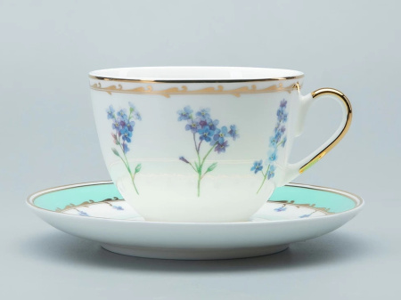 Чашка с блюдцем чайная ИФЗ Улыбка флоры-1 (Весенняя 2) 250 мл, Императорский фарфоровый завод 81.30899.00.1