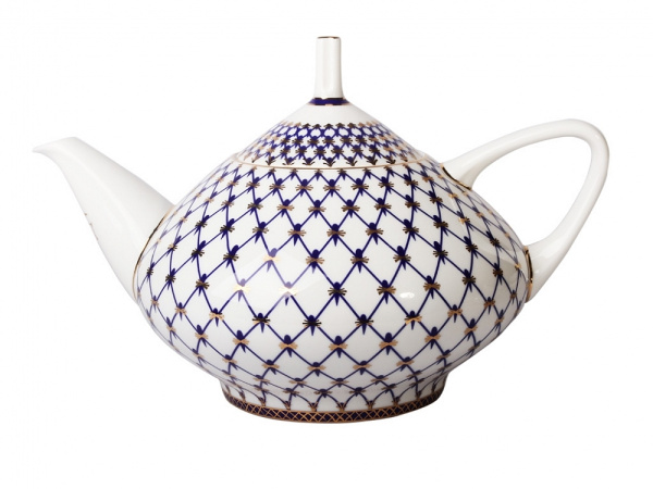 Сервиз чайный ИФЗ Кобальтовая сетка (Купольная) 14 предметов, Императорский фарфоровый завод (ЛФЗ) 81.21513.00.1