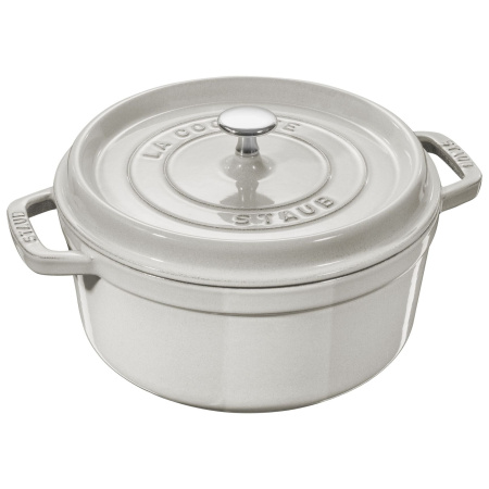 Кокот круглый STAUB 26 см 5,25 л, белый трюфель (11026107)