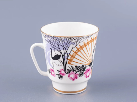 Чашка с блюдцем кофейная 165 мл, Посвящение Анне Андреевне (Майская) Императорский фарфоровый завод (ИФЗ) 81.10583.00.1