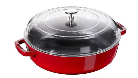 Сотейник со стеклянной крышкой, 28 см, 3,7 л, Staub, вишневый (12722806)
