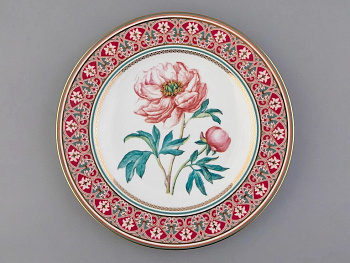 Тарелка декоративная 270 мм Дивный Пион (форма Европейская), Императорский фарфоровый завод (ИФЗ) 81.32771.00.1