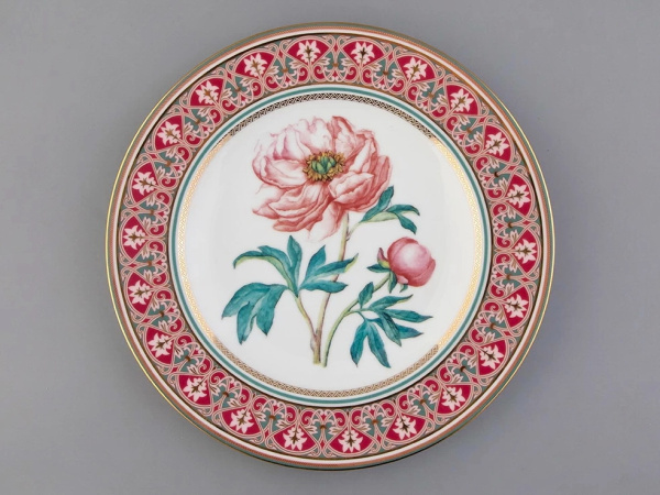 Тарелка декоративная 270 мм Дивный Пион (форма Европейская), Императорский фарфоровый завод (ИФЗ) 81.32771.00.1