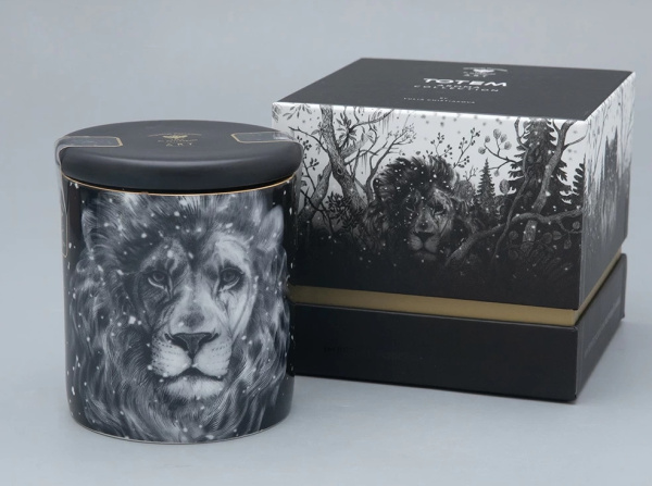 Подарочный набор Свеча ароматическая Тотем Лев, аромат Пало Санто, Императорский фарфоровый завод 81.31595.00.1