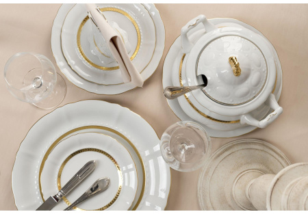 Столовый сервиз на 6 персон 25 предметов, Золотой кант Соната 07162011-1239, Leander