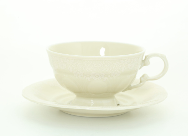 Чайный сервиз 6 персон 15 предметов Белый узор Слоновая кость, Соната Leander 07560725-3001