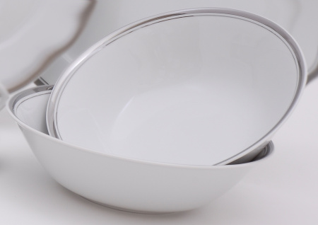 Набор салатников 7 предметов Изящная платина (23 + 13 см), Сабина 02161416-0011, Leander