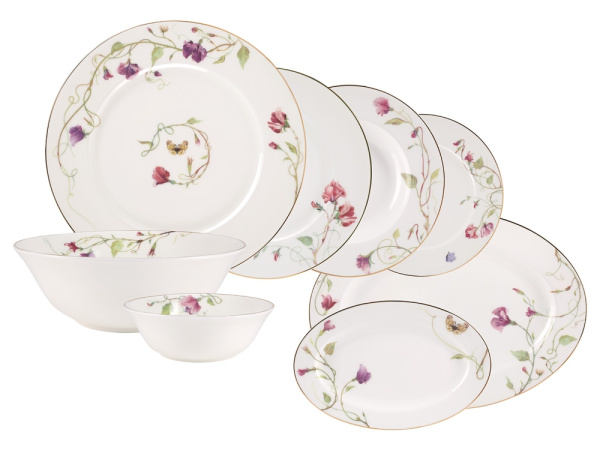 Сервиз столовый Цветущий горошек 24 предмета (Премиум), Императорский фарфоровый завод (ЛФЗ) 81.27447.00.1 Сервиз столовый Цветущий горошек 24 предмета (Премиум), Императорский фарфоровый завод (ЛФЗ) 81.27447.00.1