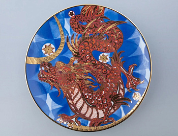 Подарочный набор Настенная тарелка 195 мм Дракон Лун, форма Эллипс, Императорский фарфоровый завод (ИФЗ) 81.31543.00.1