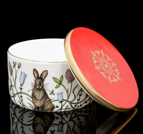 Шкатулка (сахарница) Сад Алисы (Идиллия) 13 см, Императорский фарфоровый завод (ИФЗ) 80.42108.00.1