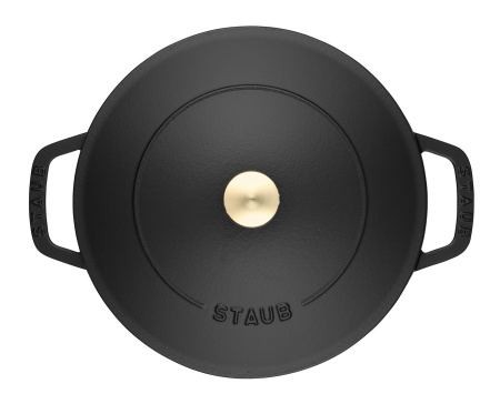 Сотейник чистера с чугунной крышкой, 28 см, 3,7 л  Staub, черный (12612825)