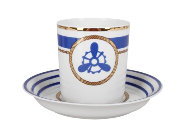 Сервиз чайный ИФЗ Кают-компания (Гербовая) 14 предметов, Императорский фарфоровый завод 81.24029.00.1