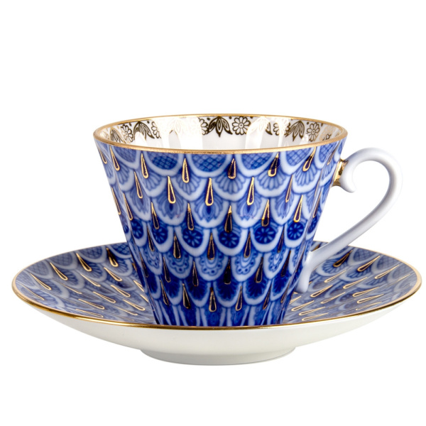 Сервиз чайный Незабудка 20 предметов (Лучистая), Императорский фарфоровый завод (ЛФЗ) 81.14821.01.1