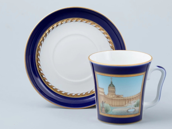 Бокал с Блюдцем Ленинградский, Канал Грибоедова, 360 мл, Императорский фарфоровый завод 81.31476.00.1