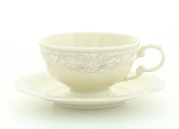 Чайный сервиз 6 персон 15 предметов Серый узор Слоновая кость, Соната Leander 07560725-3002