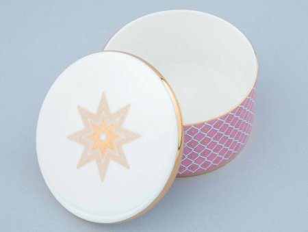 Шкатулка (сахарница) Астра-2 (Идиллия) 13 см, Императорский фарфоровый завод (ИФЗ) 81.32376.00.1