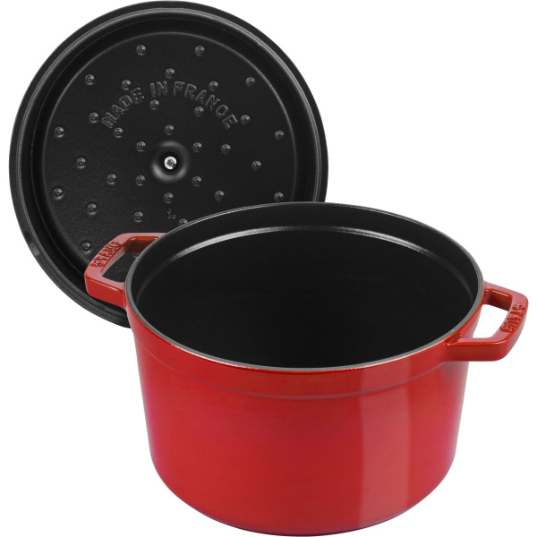 Кокот круглый высокий 24 см 4,7 л, Staub, вишневый (12502406) Кокот круглый высокий 24 см 4,7 л, Staub, вишневый (12502406)