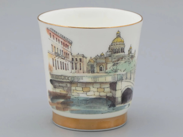 Подарочный набор стопок ИФЗ Виды Санкт-Петербурга (форма Сувенирная 1) 70 мл, Императорский фарфоровый завод 81.31737.00.1