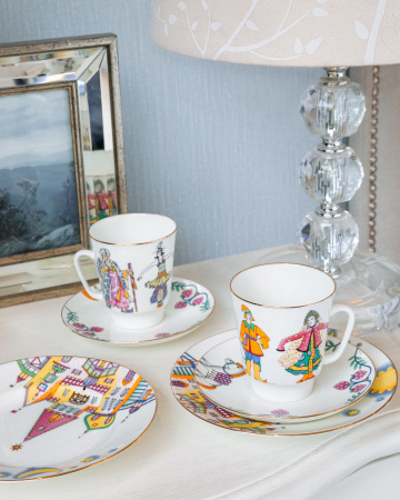 Комплект кофейный 3 предмета Конек-горбунок (Майская) Императорский фарфоровый завод (ИФЗ) 81.24965.00.1