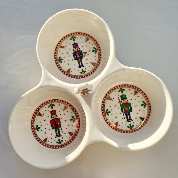 Менажница новогодняя, Щелкунчик, 2 предмета 20,5х12 см, Easy Life