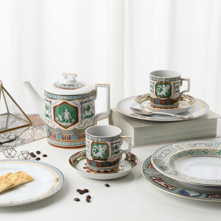 Сервиз чайный ИФЗ Античный (Гербовая) 14 предметов, Императорский фарфоровый завод (ЛФЗ) 81.24412.00.1