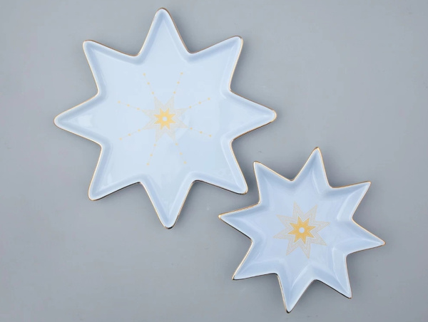 Подарочный набор ИФЗ Азур (Звезда) тарелки 2 предмета, Императорский фарфоровый завод 81.27759.00.1 Подарочный набор ИФЗ Азур (Звезда) тарелки 2 предмета, Императорский фарфоровый завод 81.27759.00.1