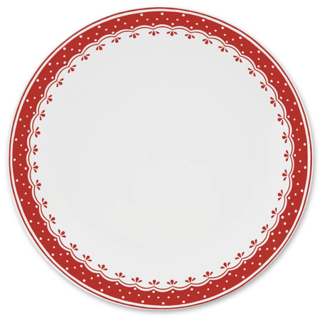 Обеденный набор на 4 персоны 20 предметов Хюгге Красные узоры 71162120-327D, Leander