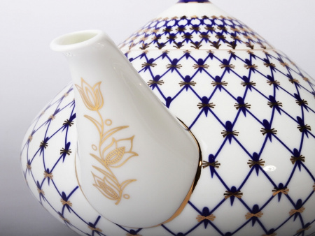 Сервиз чайный ИФЗ Кобальтовая сетка (Купольная) 14 предметов, Императорский фарфоровый завод (ЛФЗ) 81.21513.00.1