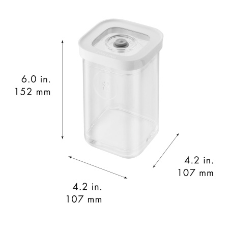 Контейнер пластиковый ZWILLING Cube для вакуумного хранения, прозрачный, 2S, 825 мл, Zwilling J.A. Henckels (1025122)
