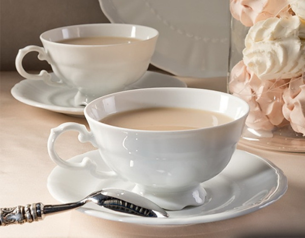 Чайный сервиз Leander 6 персон 15 предметов Белый фарфор, Соната 07160725-0000,